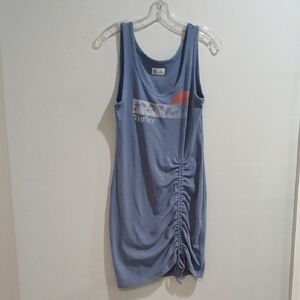 Hurley Blue Ruched Dress 1999, Sz Medium, Pre-owned